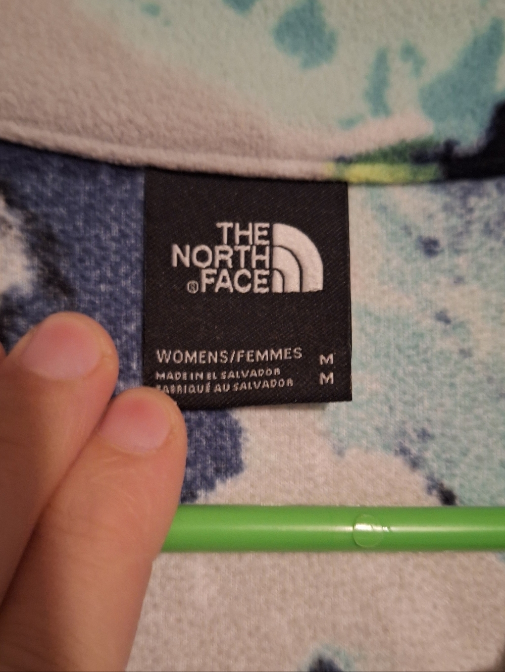 The North Face Navy, White & Teal Floral Fleece Pullover Medium - Picture 2 of 5